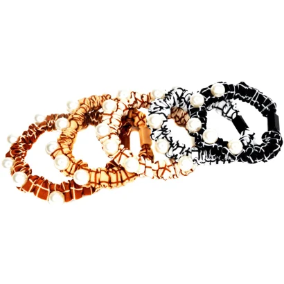 Дитяча резинка для волосся 0303-1077  з перлинами, набір 20 шт