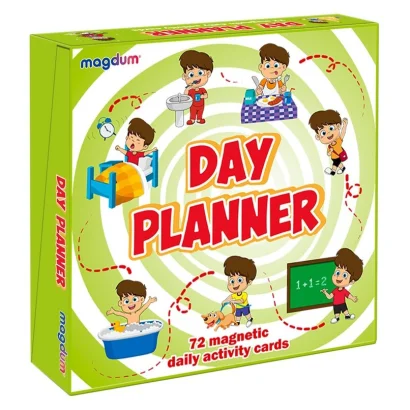 Дитячий розвиваючий набір магнітів "Розпорядок дня" ML4032-03, 72 магнітні фігурки