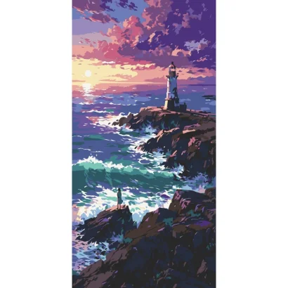 Картина за номерами "Хвилююче море"  11573-AC 40х80 см