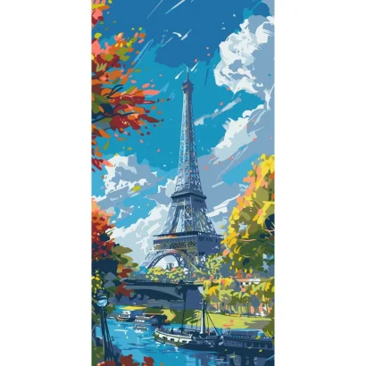 Картина за номерами "Eiffel Tower" 11571-AC 40х80 см