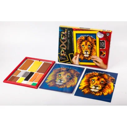 Набір для творчості "Мозаїка Піксель: Лев" РМ-01-06, 21х29,7 см, рамка в наборі