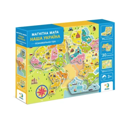 Розвиваюча гра "Магнітна мапа України" 200268 30 магнітних елементів