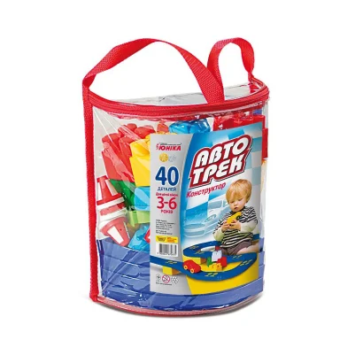 Конструктор дитячий "Автотрек&rdquo; 70675, 40 деталей, рюкзак