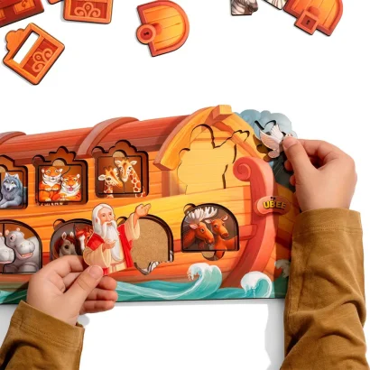 Розвиваючий пазл-вкладиш "Ноїв ковчег" PSD275 з фоном