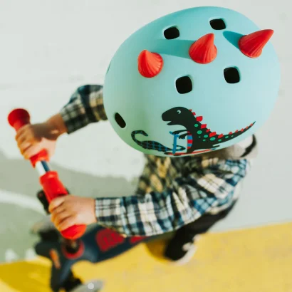 Захисний шолом MICRO -  СКУТЕРОЗАВР (52-56 сm, M, світло)