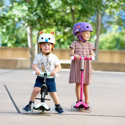 Захисний шолом MICRO - ФІОЛЕТОВИЙ З КВІТАМИ (52-56 cm, M)