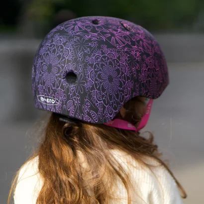Захисний шолом MICRO - РОЖЕВО-ПУРПУРОВА МАНДАЛА (52-56 cm, M, світло)