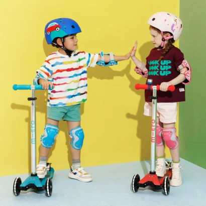 Захисний комплект налокітники та наколінники MICRO - РОЖЕВИЙ (лік. 17-21 cm, кол. 25-31 cm, M.)