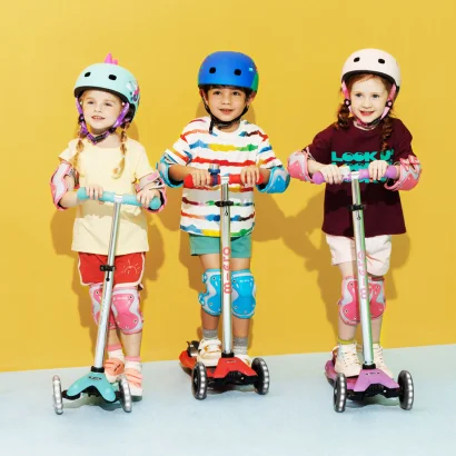 Захисний комплект налокітники та наколінники MICRO - РОЖЕВИЙ (лік. 17-21 cm, кол. 25-31 cm, M.)