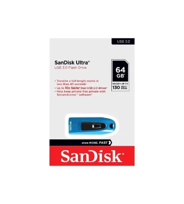 Флеш-накопичувач SanDisk USB 3.0 Ultra 64Gb (130Mb/s) Blue