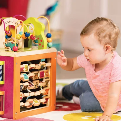 Розвиваюча дерев'яна іграшка - ЗОО-КУБ (розмір 34х30х45 см)