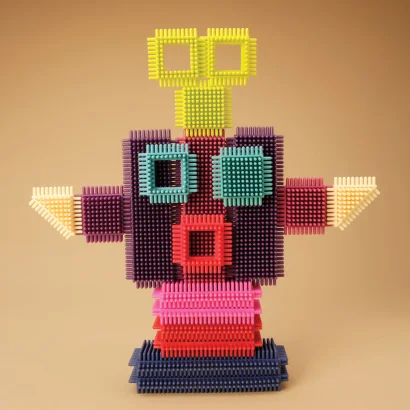 Конструктор-брістл - МЕГАПОЛІС (68 деталей, у банці)