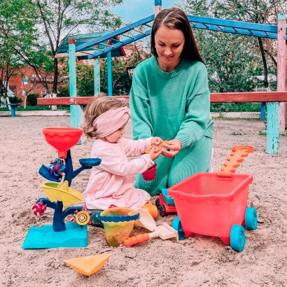 Набір для гри з піском і водою - МЛИНОК (у комплекті машинка, відерце)