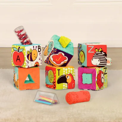 Розвиваючі м'які кубики-сортери ABC S2 (6 кубиків, в сумочці)