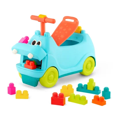 Ігровий набір для катання та конструювання &ndash; БЕГЕМОТИК САННІ (26 блоків, світло, звук)