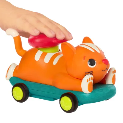 Машинка інерційна серії "Лапкомобілі" - КОТИК, КОЛІР ПОМАРАНЧ