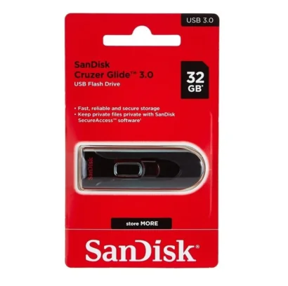 Флеш-накопичувач SanDisk USB 2.0 Cruzer Glide 32Gb Black/Red