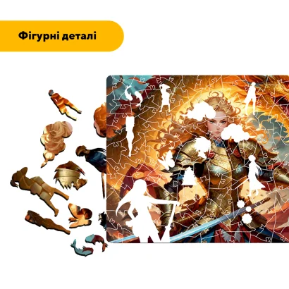 Пазл дерев'яний Аніме Дракон Долі, А5, Картонна коробка