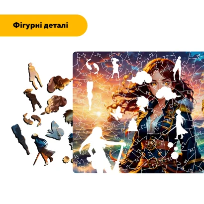 Пазл дерев'яний Аніме Морська Подорож, А5, Картонна коробка