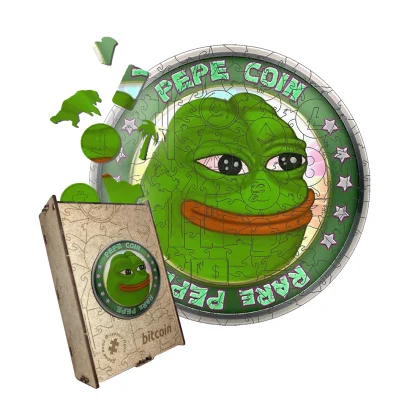 Пазл дерев'яний Пепе Pepe Coin, А5, Картонна коробка