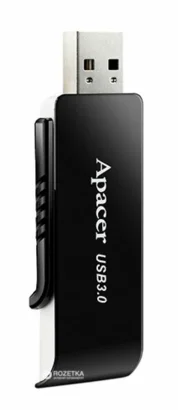 Флеш-накопичувач Apacer USB 3.2 Gen 1 AH350 32Gb Black