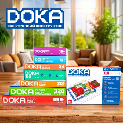 Конструктор електронний DOKA &quot;118 СХЕМ&quot;