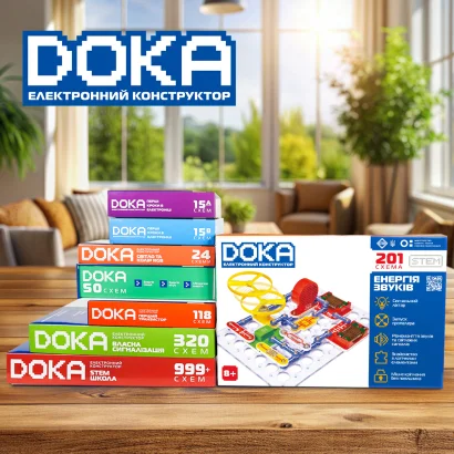 Конструктор електронний DOKA &quot;201 СХЕМА&quot;