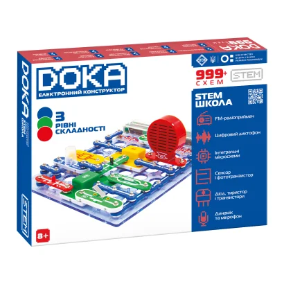 Конструктор електронний DOKA ШКОЛА &quot;999+ СХЕМ&quot;