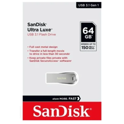 Флеш-накопичувач SanDisk USB 3.1 Ultra Luxe 64Gb (150Mb/s)
