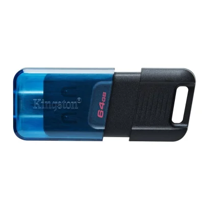 Флеш-накопичувач Kingston USB 3.2 DT 80M 64GB Type-C Black/Blue