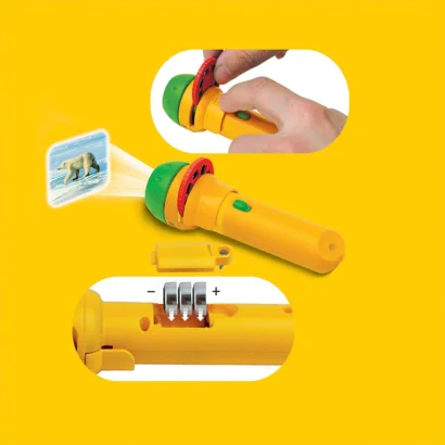 Ліхтарик-проектор BRAINSTORM – У СВІТІ ТВАРИН (3 диски, 24 зображення)