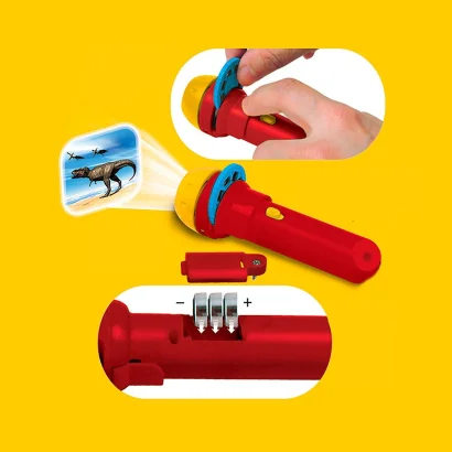 Ліхтарик-проектор BRAINSTORM – СВІТ ДИНОЗАВРІВ (3 диски, 24 зображення)