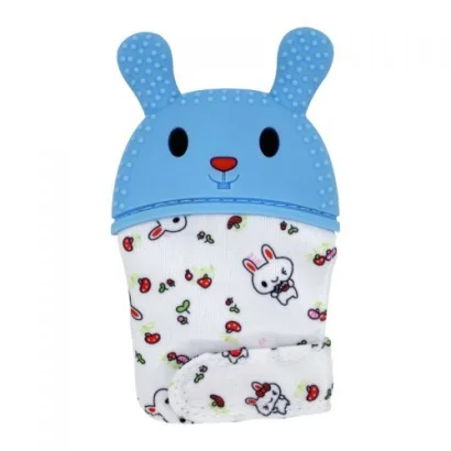 Прорізувач-рукавичка &quot;Зайка&quot;, синій