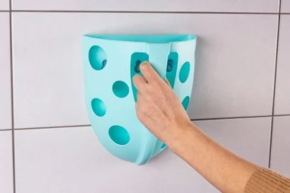 Органайзер для ванної (+12 кульок), рожевий