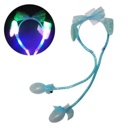 Обруч з рухомими вушками &quot;Зайчик&quot; 50 см (блакитний)