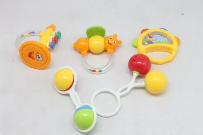 Набір брязкалець в банці &quot;Кошеня&quot;, 5 штук (жовтий)