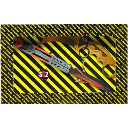 BOX Сувенірний SO-2 &quot;МЕТЕЛИК BLACK WIDOW &amp; Керамбіт GOLD&quot;