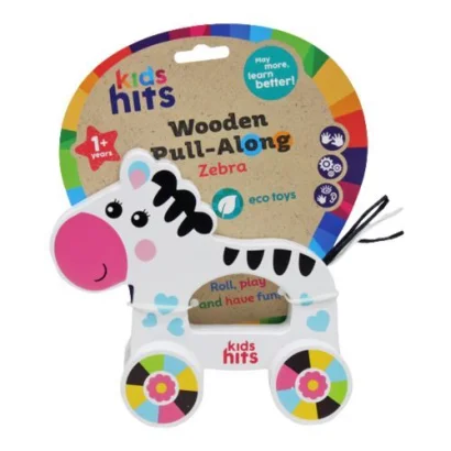 Деревʼяна іграшка-каталка &quot;Wooden Pull-Along: Зебра&quot;