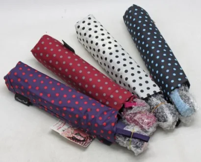 Парасолька напівавтоматична &quot;Горошок&quot;, блакитний