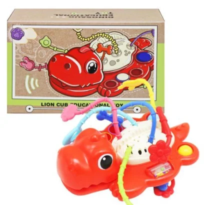 Брязкальце Монтессорі &quot;Крокодильчик&quot; (червоний)