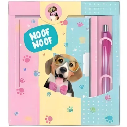 Набір із блокнотом на замочці &quot;Песик в окулярах&quot;