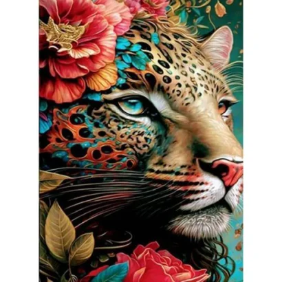 Алмазна мозаїка, на рейках &quot;Леопард&quot; 40х50 см