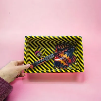 BOX сувенірний набір ножів &quot;Метелик BLACK WIDOW&quot;