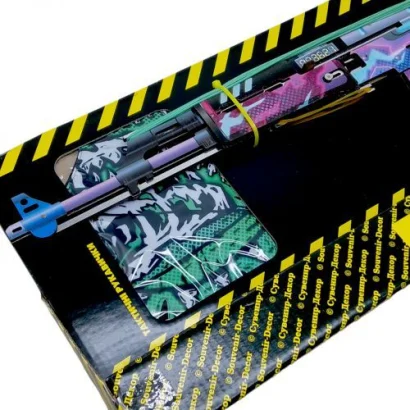 Деревʼяний ігровий набір &quot;Автомат гумкостріл: AK Digital&quot;