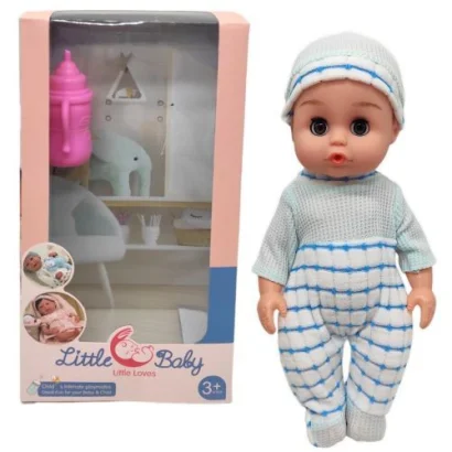 Пупс із пляшечкою &quot;Little Baby&quot; (блакитний)