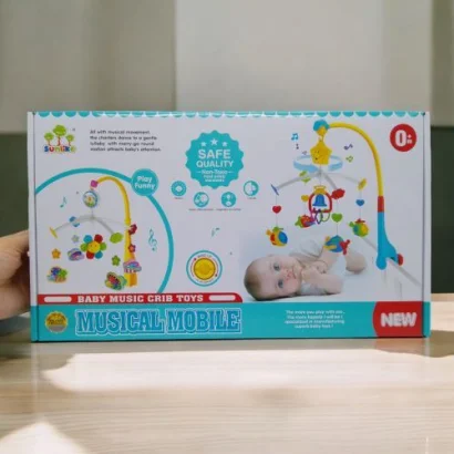 Мобіль музичний &quot;Квіточка та комахи&quot;, заводний