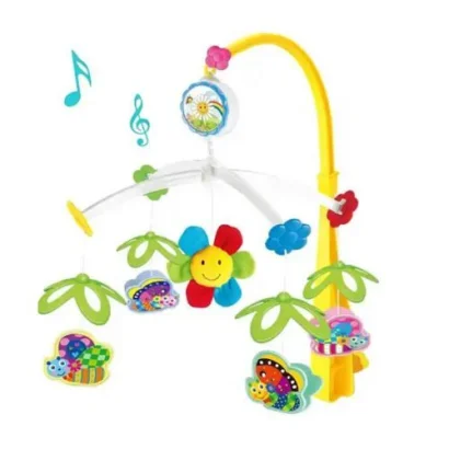 Мобіль музичний &quot;Квіточка та комахи&quot;, заводний