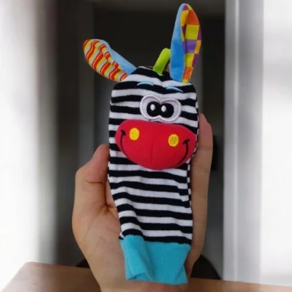 Брязкальце розвиваючі - шкарпетки і браслети &quot;Зебра та Жираф&quot;