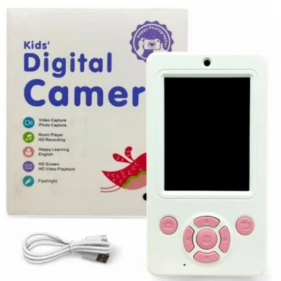 Фотоапарат дитячий - фронтальна камера, фото, відео, диктофон, спалах, таймер, ігри (рожевий)