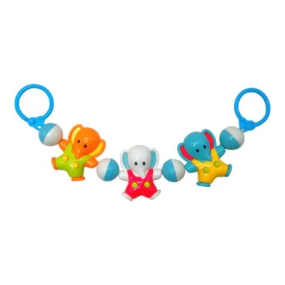 Брязкальце на візочок &quot;Слоники&quot; в кульку 6356B р.40*10*2см